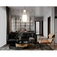 Светильник Ambrella light LH53141 BK/WH черный/белый 6W 3000K D120*1520