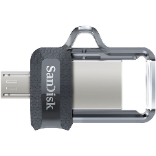 Флешка USB SanDisk Ultra Dual OTG (SDDD3-128G-G46), 128Gb, m3.0/USB 3.0, R/W 100/40, черный
