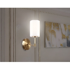Настенный светильник Ambrella light LH56056 BS/FR латунь/белый матовый E14 max 40W 160*120*280