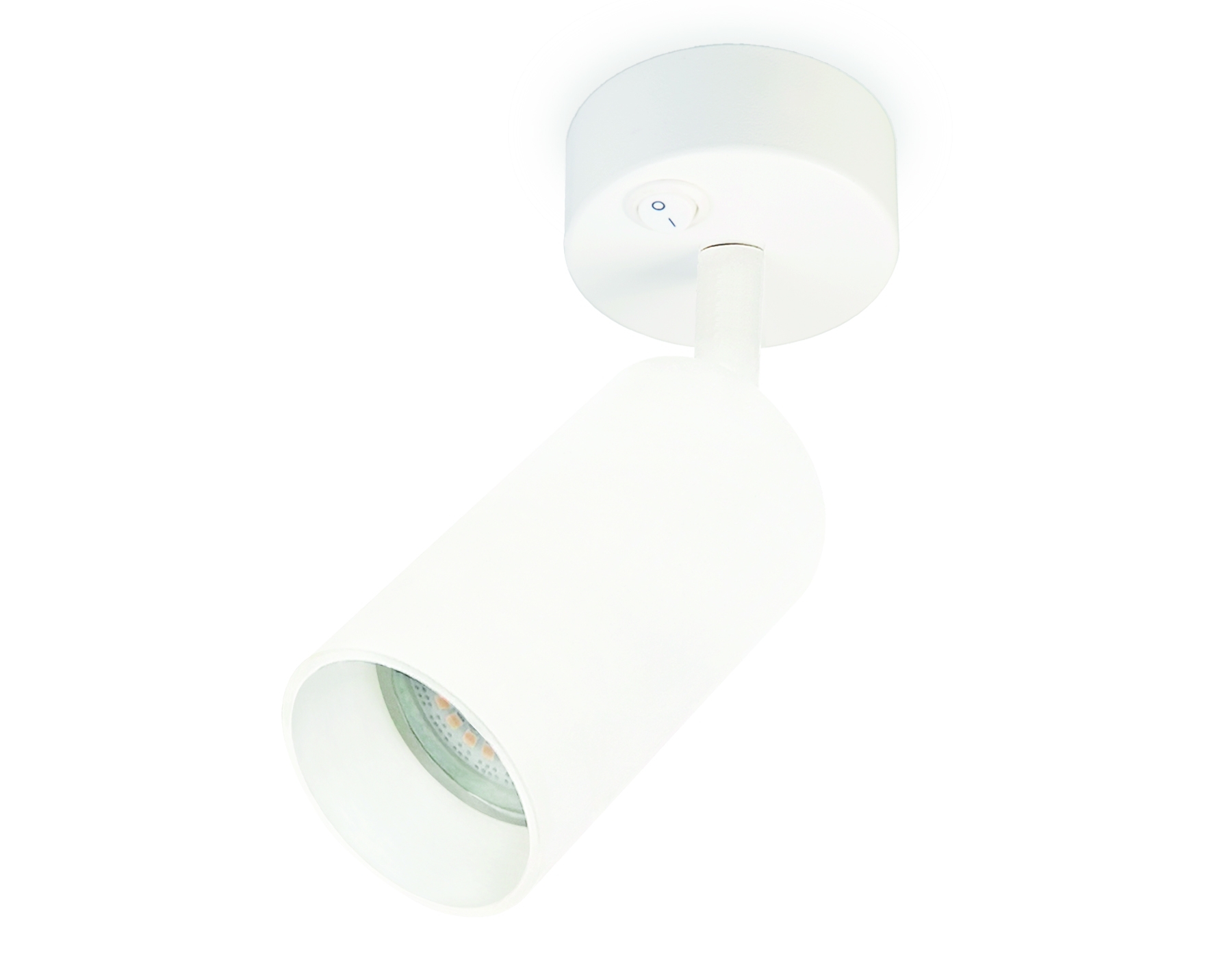 Накладной спот с выключателем Ambrella light TA126 WH белый GU10 max 12W D70*164*D55