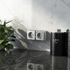 Розетка с заземлением, шторками и USB тип A+C Gallant (серебряный)