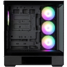 Компьютерный корпус ZALMAN P40 DS, ATX, черный, WINDOW, 9.1-inch LCD screen, 2xCombo(2.5” or 3.5”), 1x2.5”, 1xUSB TYPE-C, 2xUSB 3.0, SIDE 3x120мм ARGb, REAR 1x120мм ARGb