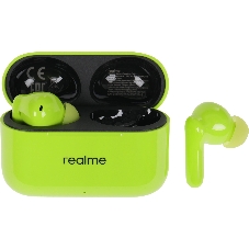 Наушники TWS Realme Buds T200 зеленый, внутриканальные, Bluetooth, до 28 ч