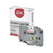 Кассета с лентой S'OK by Sakura Printing TZEFX431 для Brother, черный на красном, 12мм/8м, наклейка
