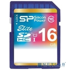 Флеш карта  SecureDigital 16Gb Silicon Power SP016GBSDHAU1V10 {SDHC Class 10, UHS-I}