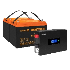 Комплект Источник бесперебойного питания EX295994RUS + батарея 100Aч EX285656RUS 2шт (инвертор, синус, для котла, PF=1, настенный) ExeGate IdealSine SR-1500.LCD.2SH 1500VA/1500W, чистая синусоида, цветной LCD-дисплей, 2*Schuko, крепление настенное, Black + батарея ExeGate HRL 12-100 (12В, 100А·ч) 2шт
