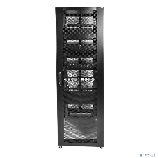 Шкаф серверный ПРОФ напольный 48U (600x1000) дверь перфор. 2 шт., черный, в сборе