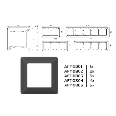 Рамка ALFA Line (Графит Мягкое касание) 2-ая AF110802