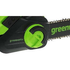 Цепная пила аккумуляторная GreenWorks GD24CS30K4, 24V, 30 см, бесщеточная, c АКБ 4 А·ч и ЗУ (2007007UB)