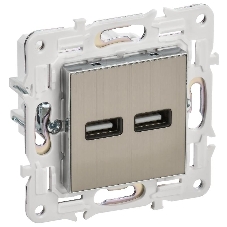 SKANDY Розетка USB A+A 3,1А SK-R15N никель | SK-U21-D31-K50 | IEK