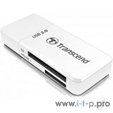 Кард-ридер Transcend RDF5/белый/microSDHC,microSDXC,SDHC,SDXC/USB 3.0/пластик