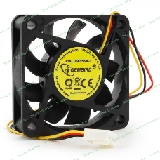 Вентилятор для корпуса Gembird черный, 60 мм, 4000 об/мин, 25 дБ, 3 pin