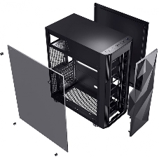 Компьютерный корпус Aerocool/Formula F-3401 (V1) черный без БП ATX 3x120мм 2xUSB 2.0 1xUSB 3.0 audio bott PSU