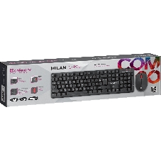 Комплект клавиатура+мышь Defender Milan C-992 беспроводной, USB, 1000 DPI, чёрный