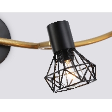Светильник Ambrella light TR8658/4 BK/GD черный/золото E14/4 max 60W 750*100*185