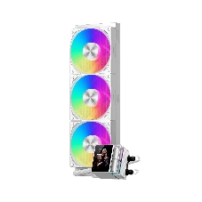 Система охлаждения Water Cooling System PCCooler DS360 Display WH (310W, 360мм, LED, белый, ARGb Pump/Fans: 3x120мм, 90.56CFM, 39.8dBA, 2500RPM/Pump height 65мм, 15dBA, 2600RPM, Rad thickness 27мм/S: 1851, 1700, 1200, 115X, AM5, AM4)