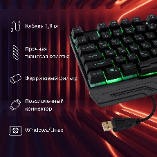 Клавиатура проводная Oklick 709G черный (1788144)
