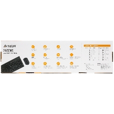 Комплект клавиатура+мышь A4Tech 3000NS беспроводной, USB, 1200 DPI, чёрный