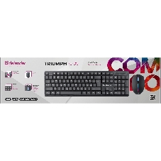 Комплект клавиатура+мышь Defender Triumph C-991 проводной, USB, 1600 DPI, чёрный