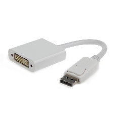 Переходник DisplayPort - DVI Cablexpert A-DPM-DVIF-002-W, 20M/19F, белый, пакет
