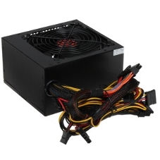 Блок питания Ginzzu CB650 12CM черный,24+4p,2 PCI-E(6+2), 4*SATA, 3*IDE,оплетка MB, кабель питания