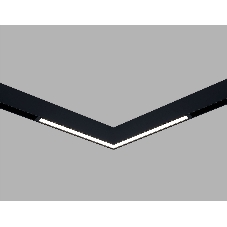 Трековый светильник-коннектор GL8115 BK черный IP20 18W 3000-6000K 220V 120° 312*312*25