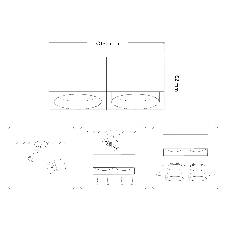 Светильник накладной TN70872/2 WH/BK белый/черный GX53/2 max 12W 185*92*62