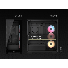 Корпус Corsair iCUE Link 3500X LX-R RGB Black, Midi-Tower, чёрный, 3 x 120 мм