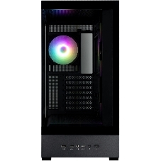 Компьютерный корпус ZALMAN P40 DS, ATX, черный, WINDOW, 9.1-inch LCD screen, 2xCombo(2.5” or 3.5”), 1x2.5”, 1xUSB TYPE-C, 2xUSB 3.0, SIDE 3x120мм ARGb, REAR 1x120мм ARGb