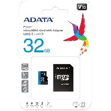 Флеш карта microSD 32Gb ADATA microSDHC Class 10 UHS-I A1 100/20 MB/s (SD адаптер)