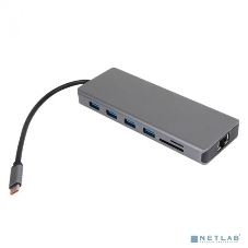 USB-концентратор VCOM CU4706, USB Type-C, HDMI/DP/USB3.0/TC/USB2.0/RJ45/SD/TF/PD/3.5 мм jack, USB Type-C