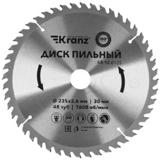 Диск пильный Kranz 125 мм х 6 зуб х 22,23 мм