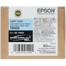 Картридж струйный Epson T8505 светло-голубой (80 мл.) для SureColor SC-P800