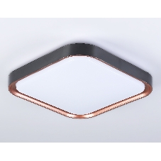 Потолочный светодиодный светильник Ambrella light FZ1271 BK/PGD черный/розовое золото 27W 5000K 350*350*60 (Без ПДУ)
