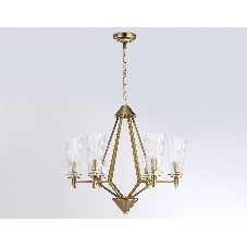 Светильник Ambrella light TR3231/6 BS/FR латунь/белый матовый E14*6 max 40W D610*585
