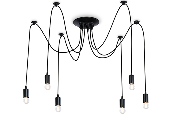 Светильник Ambrella light TR8178/6 BK черный E27 max 40W D630*910