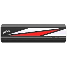 Внешний SSD Netac ZX20L, 2TB, USB 3.2 Gen 2 Type-C, R/W 2000/1800, черный/красный