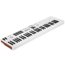Клавиатура MIDI 231535 Arturia KeyLab Essential 61 mk3 Rose Quartz 61 клавиша, LCD дисплей, 9 энкодеров, 8 пэдов, 9 фейдеров, 12 кнопок управления, колеса высоты тона и модуляции, 1/4