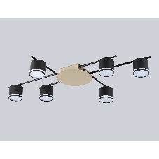 Потолочный светильник Ambrella light FL51756/6 BK/GD черный/золото GX53/6 max 12W 870*570*110