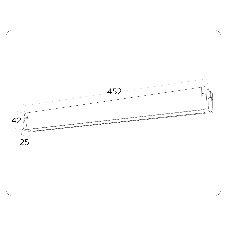 Управляемый светодиодный светильник для шинопровода Magnetic Ambrella light GL1282 BK черный IP20 18W 3000K-6400K 220V 120° 452*25*42 (Без ПДУ)