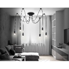 Светильник Ambrella light TR8178/6 BK черный E27 max 40W D630*910