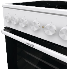 Плита электрическая Gorenje GEC5B41WG белый, конфорок 4 электрических, духовка 62 л, 50 см x 85 см x 59.4 см