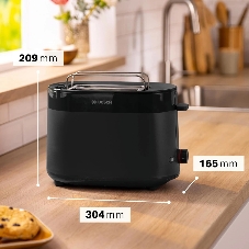 Тостер Bosch TAT2M123 черный, 950 Вт, 2 слота