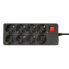 Сетевой фильтр Buro 800SH-1.8-B 1.8 м, 8 розеток, черный, коробка