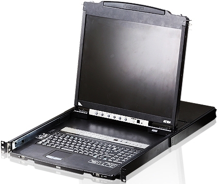 Переключатель KVM Консоль управления 16-портовый LCD 19