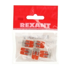 Клемма соединительная Rexant многоразовая проходная 2 полюса, с монтажной площадкой (0,08-4 мм²), серая (50 шт./уп.)