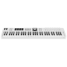 Клавиатура MIDI 231535 Arturia KeyLab Essential 61 mk3 Rose Quartz 61 клавиша, LCD дисплей, 9 энкодеров, 8 пэдов, 9 фейдеров, 12 кнопок управления, колеса высоты тона и модуляции, 1/4
