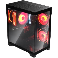 Компьютерный корпус Bloody BD-CC103 черный без БП mATX 7x120мм 1xUSB 2.0 1xUSB 3.0 audio bott PSU