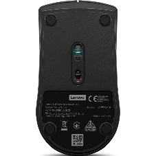 Мышь беспроводная Lenovo 150 черный, 1000 dpi, радиоканал, USB, кнопки - 3
