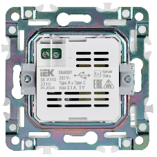 SKANDY Розетка USB A+A 3,1А SK-R15N никель | SK-U21-D31-K50 | IEK